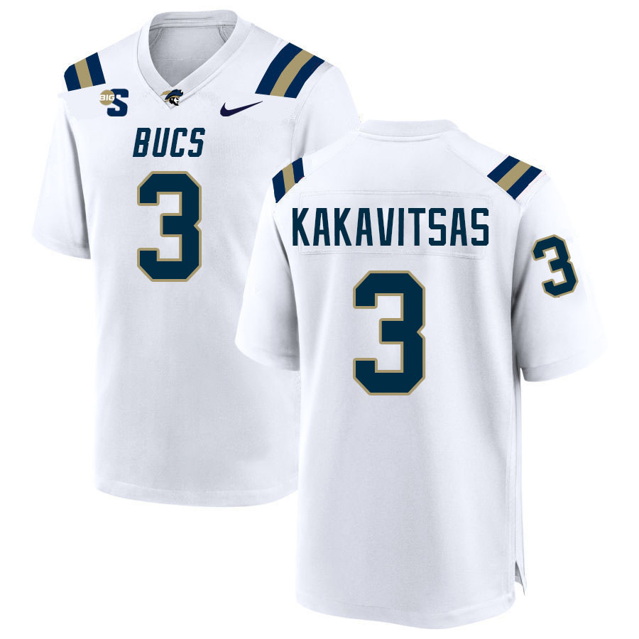 Men-Youth #3 Will Kakavitsas Charleston Southern Buccaneers College Football Jerseys Stitched Sale-W